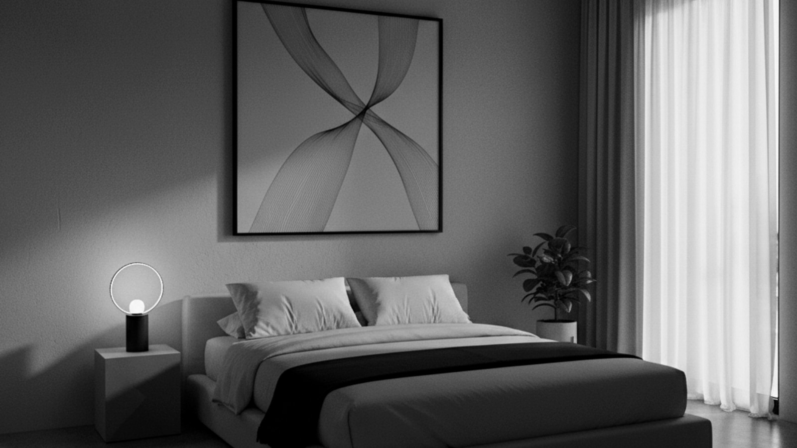 Minimalistická ložnice pro perfektní spánek